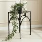 Preview: DanDiBo Blumenständer Metall Schwarz Eckig 96449 M 33 cm Pflanzenständer Blumenhocker Beistelltisch Blumensäule Modern Pflanzenhocker