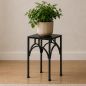 Preview: DanDiBo Blumenständer Metall Schwarz Eckig 96449 S 28 cm Pflanzenständer Blumenhocker Beistelltisch Blumensäule Modern Pflanzenhocker