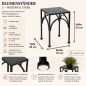 Preview: DanDiBo Blumenständer Metall Schwarz Eckig 96449 S 28 cm Pflanzenständer Blumenhocker Beistelltisch Blumensäule Modern Pflanzenhocker
