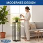 Preview: DanDiBo Flower Stand Metal Black Square 96609 Plant Stand Side Table Modern Design Indoor Outdoor