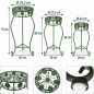 Preview: DanDiBo Blumenständer Metall Schwarz / Grün Rund 96008 3er Set 50 cm / 60 cm / 75 cm Pflanzenständer Blumenhocker Beistelltisch Blumensäule Pflanzenhocker