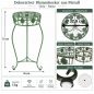 Preview: DanDiBo Metal Flower Stand Black / Green Round 96008 Plant Stand 75 cm Flower Stool Side Table Plant Pedestal Plant Stool