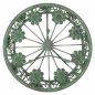 Preview: DanDiBo Metal Flower Stand Black / Green Round 96008 Plant Stand 75 cm Flower Stool Side Table Plant Pedestal Plant Stool
