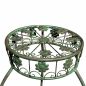 Preview: DanDiBo Metal Flower Stand Black / Green Round 96008 Plant Stand 75 cm Flower Stool Side Table Plant Pedestal Plant Stool