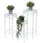 Preview: DanDiBo Flower Stand Metal White Square 96314 Set of 3 Plant Stand Flower Stool Side Table Flower Column Modern Plant Stool