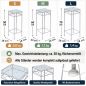 Preview: DanDiBo Flower Stand Metal White Square 96314 Set of 3 Plant Stand Flower Stool Side Table Flower Column Modern Plant Stool