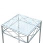 Preview: DanDiBo Flower Stand Metal White Square 96314 Set of 3 Plant Stand Flower Stool Side Table Flower Column Modern Plant Stool