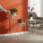 Preview: DanDiBo Flower Stand Metal White Square 96314 Set of 3 Plant Stand Flower Stool Side Table Flower Column Modern Plant Stool
