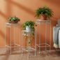 Preview: DanDiBo Flower Stand Metal White Square 96314 Set of 3 Plant Stand Flower Stool Side Table Flower Column Modern Plant Stool