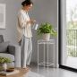 Preview: DanDiBo Blumenständer Metall Weiss Eckig 96314 L 70 cm Pflanzenständer Blumenhocker Beistelltisch Blumensäule Modern Pflanzenhocker
