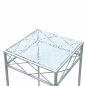 Preview: DanDiBo Blumenständer Metall Weiss Eckig 96314 L 70 cm Pflanzenständer Blumenhocker Beistelltisch Blumensäule Modern Pflanzenhocker