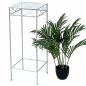 Preview: DanDiBo Blumenständer Metall Weiss Eckig 96314 L 70 cm Pflanzenständer Blumenhocker Beistelltisch Blumensäule Modern Pflanzenhocker