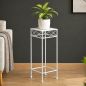 Preview: DanDiBo Metal Plant Stand White Square 96314 M 60 cm Flower Stand Plant Stool Side Table Flower Column Modern Plant Holder