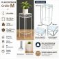 Preview: DanDiBo Metal Plant Stand White Square 96314 M 60 cm Flower Stand Plant Stool Side Table Flower Column Modern Plant Holder