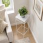 Preview: DanDiBo Metal Plant Stand White Square 96314 M 60 cm Flower Stand Plant Stool Side Table Flower Column Modern Plant Holder