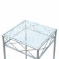 Preview: DanDiBo Blumenständer Metall Weiss Eckig 96314 S 50 cm Pflanzenständer Blumenhocker Beistelltisch Blumensäule Modern Pflanzenhocker