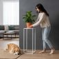 Preview: DanDiBo Blumenständer Metall Weiss Eckig 96482 L Pflanzenständer 70 cm Blumenhocker Beistelltisch Blumensäule Modern Pflanzenhocker