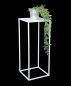 Preview: DanDiBo Blumenständer Metall Weiss Eckig 96482 L Pflanzenständer 70 cm Blumenhocker Beistelltisch Blumensäule Modern Pflanzenhocker