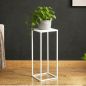 Preview: DanDiBo Square Metal Plant Stand White 96482 M 60 cm Plant Holder Plant Stool Side Table Flower Pedestal Modern Plant Stool
