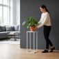 Preview: DanDiBo Square Metal Plant Stand White 96482 M 60 cm Plant Holder Plant Stool Side Table Flower Pedestal Modern Plant Stool