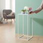 Preview: DanDiBo Square Metal Plant Stand White 96482 M 60 cm Plant Holder Plant Stool Side Table Flower Pedestal Modern Plant Stool