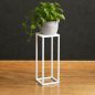 Preview: DanDiBo Metal Plant Stand White Square 96482 S Plant Holder 50 cm Flower Stool Side Table Flower Pedestal Modern Plant Stool