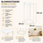 Preview: DanDiBo Metal Plant Stand White Square 96482 S Plant Holder 50 cm Flower Stool Side Table Flower Pedestal Modern Plant Stool