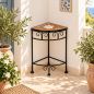 Preview: DanDiBo Mosaic Flower Stand Square 12013 M Plant Stand for Outdoor Use 52 cm Flower Stool Outdoor Side Table Plant Stool