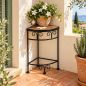 Preview: DanDiBo Mosaic Flower Stand Square 12013 M Plant Stand for Outdoor Use 52 cm Flower Stool Outdoor Side Table Plant Stool