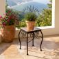 Preview: DanDiBo Mosaic Flower Stand Square 12015 M Plant Stand for Outdoor Use 28cm Flower Stool Outdoor Side Table Plant Stool