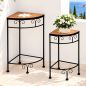 Preview: DanDiBo Mosaic Plant Stand Square Set of 2 12013 Outdoor Plant Stand 41 cm / 52 cm Flower Stool Outdoor Side Table Plant Stool Corner Shelf