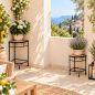 Preview: DanDiBo Mosaic Plant Stand Square Set of 2 12013 Outdoor Plant Stand 41 cm / 52 cm Flower Stool Outdoor Side Table Plant Stool Corner Shelf