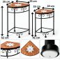 Preview: DanDiBo Mosaic Plant Stand Square Set of 2 12013 Outdoor Plant Stand 41 cm / 52 cm Flower Stool Outdoor Side Table Plant Stool Corner Shelf