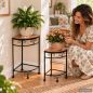 Preview: DanDiBo Mosaic Plant Stand Square Set of 2 12013 Outdoor Plant Stand 41 cm / 52 cm Flower Stool Outdoor Side Table Plant Stool Corner Shelf