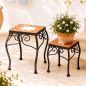 Preview: DanDiBo Mosaic Flower Stand Square Set of 2 12015 Plant Stand for Outdoor Use Flower Stool Outdoor Side Table Plant Stool