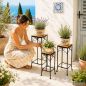 Preview: DanDiBo Mosaic Plant Stand Square Set of 3 12012 Plant Stands for Outdoor Use Flower Stools Outdoor Side Tables Plant Stools