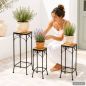 Preview: DanDiBo Mosaic Plant Stand Square Set of 3 12012 Plant Stands for Outdoor Use Flower Stools Outdoor Side Tables Plant Stools