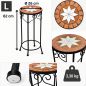 Preview: DanDiBo Round Mosaic Plant Stand 12011 L, Outdoor Flower Stand, Outdoor Side Table, Plant Stool