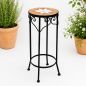Preview: DanDiBo Round Mosaic Flower Stand 12011 M, Outdoor Plant Stand 54 cm, Plant Stool, Outdoor Side Table, Plant Display Stool