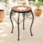 Preview: DanDiBo Mosaic Round Plant Stand 12014 L Outdoor Plant Holder Flower Stool Side Table Plant Stool