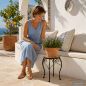 Preview: DanDiBo Mosaic Round Plant Stand 12014 L Outdoor Plant Holder Flower Stool Side Table Plant Stool