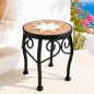 Preview: DanDiBo Round Mosaic Plant Stand 12014 S for Outdoor Use 21 cm Flower Stool Outdoor Side Table Plant Stool