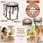Preview: DanDiBo Round Mosaic Plant Stand 12014 S for Outdoor Use 21 cm Flower Stool Outdoor Side Table Plant Stool