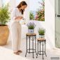 Preview: DanDiBo Round Mosaic Plant Stands Set of 2 12011 Outdoor Plant Stands Flower Pot Stools Outdoor Side Tables Plant Stools