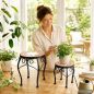 Preview: DanDiBo Mosaic Round Plant Stand Set of 2 12014 Plant Holder for Outdoor Use Flower Stool Outdoor Side Table Plant Stool