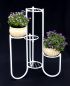Preview: DanDiBo Blumentreppe Metall Weiß 93920 Pflanzenentreppe 81 cm Blumenregal Pflanzenständer Blumenständer