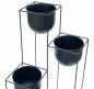 Preview: DanDiBo Blumentreppe Metall Schwarz 90 cm Pflanzentreppe mit Topf Innen Indoor Blumenständer 210015 Blumensäule Modern Pflanzenständer Blumenhocker