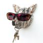 Preview: DanDiBo Brillenhalter Wand Brillenständer 1106 Schlüsselhalter Schwein handgemacht Kleiderhaken Holz