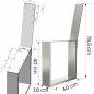 Preview: DanDiBo 2x Bench Frame with Backrest Stainless Steel Metal Set DIY Bench Legs Runners Bench Feet 96632 Seat Frame for Garden Bench Robust Stable