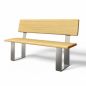 Preview: DanDiBo 2x Bench Frame with Backrest Stainless Steel Metal Set DIY Bench Legs Runners Bench Feet 96632 Seat Frame for Garden Bench Robust Stable